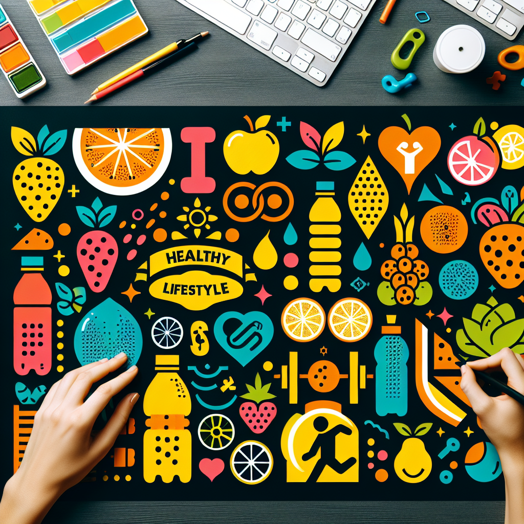 Poster Kreatif Gaya Hidup Sehat yang Mudah Digambar